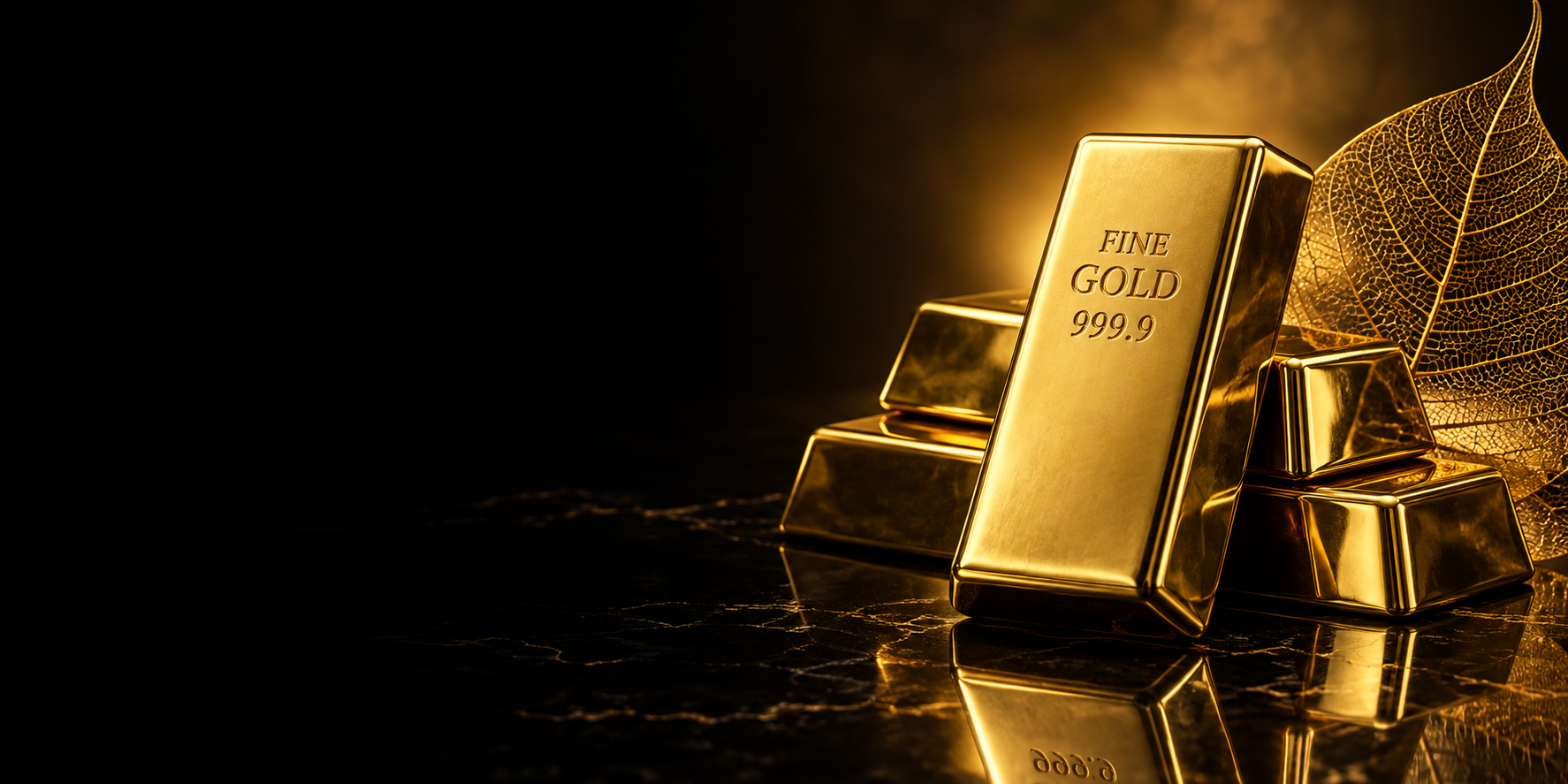 Fine gold bullion bars
